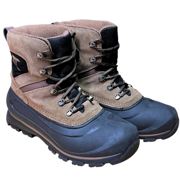 SOREL Men's Buxton Lace Waterproof 200G Insulated Delta Black Winter Boots Sz 8